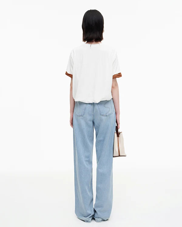 Light Wash High Waist Loose Wide Leg Denim Jeans